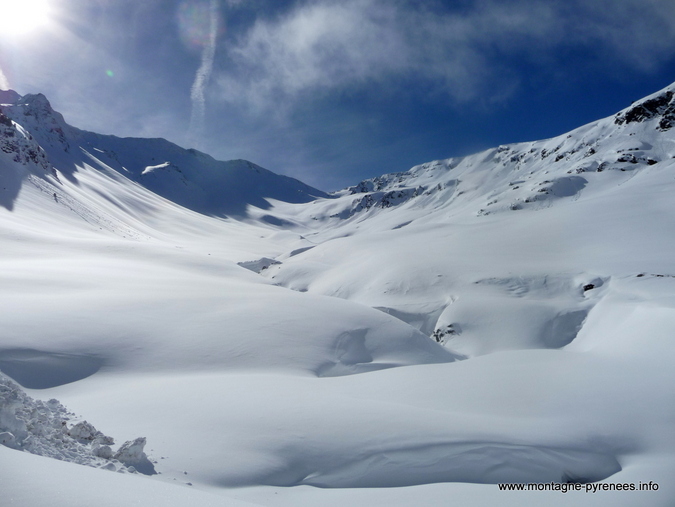 Vallon du Hourquet sous la neige - vallée d'Aure Pyrénées