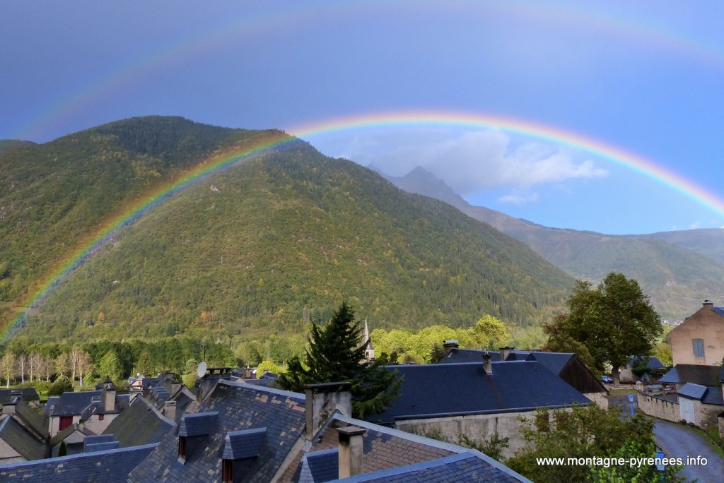 arc-en-ciel sur Guchan et l'Arbizon vallée d'aure